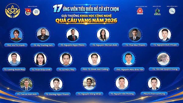 Công bố 17 ứng viên Giải thưởng khoa học công nghệ "Quả cầu vàng" 2026