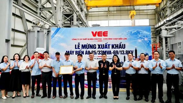 Công ty Cổ phần Thiết bị điện Cẩm Phả xuất khẩu máy biến áp đầu tiên sang Philippines