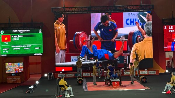 Cử tạ người khuyết tật Việt Nam kết thúc tranh tài tại ASIAN Para Games 5