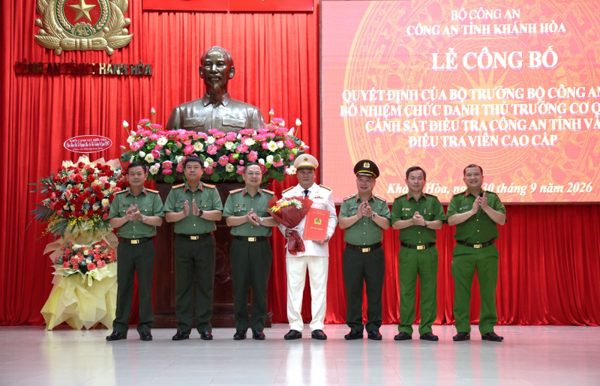 Đại tá Nguyễn Mậu An làm Thủ trưởng Cơ quan Cảnh sát điều tra Công an tỉnh Khánh Hòa