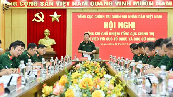 Đại tướng Nguyễn Trọng Nghĩa làm việc với Cục Tổ chức Tổng cục Chính trị và các cơ quan
