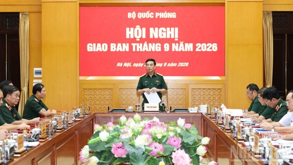 Đại tướng Phan Văn Giang chủ trì Hội nghị giao ban Bộ Quốc phòng tháng 9