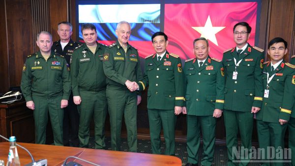 Đại tướng Phan Văn Giang hội kiến Bộ trưởng Quốc phòng Liên bang Nga