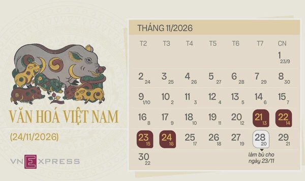 Đề xuất nghỉ Ngày Văn hóa Việt Nam 4 ngày