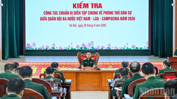 Diễn tập chung về phòng thủ dân sự quân đội ba nước Việt Nam-Lào-Campuchia năm 2026 dự kiến trong tháng 10
