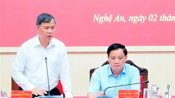 Đoàn công tác Ủy ban Kiểm tra Trung ương làm việc với Ban Thường vụ Tỉnh ủy Nghệ An