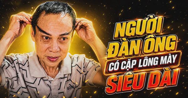 Độc lạ: Ông chủ quán sở hữu cặp lông mày dài hơn 20 cm