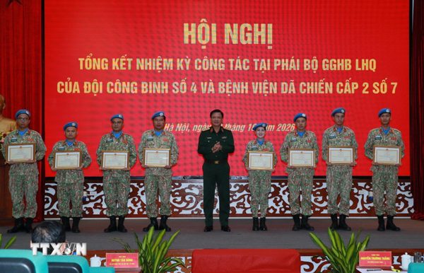 Đội Công binh số 4 và Bệnh viện dã chiến cấp 2 số 7 hoàn thành xuất sắc sứ mệnh gìn giữ hòa bình