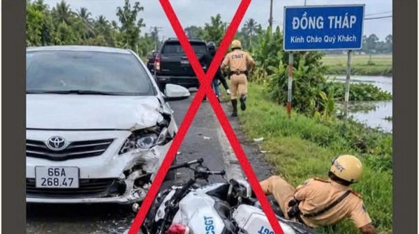Đồng Tháp bác bỏ thông tin Công an truy đuổi người vi phạm gây va chạm giao thông