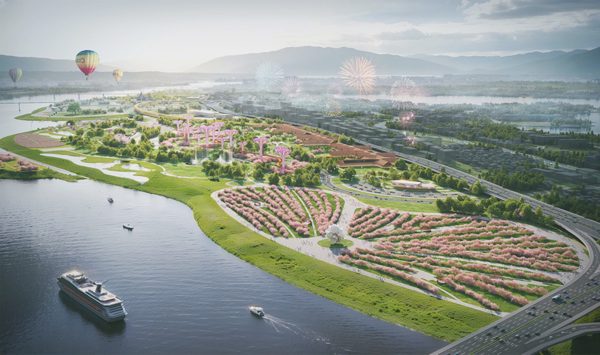 Dự kiến quy hoạch 11 cụm công viên dọc trục đại lộ sông Hồng
