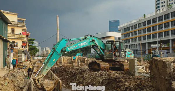 Đường nối Phạm Hùng - Lê Đức Thọ thi công trở lại sau 9 năm