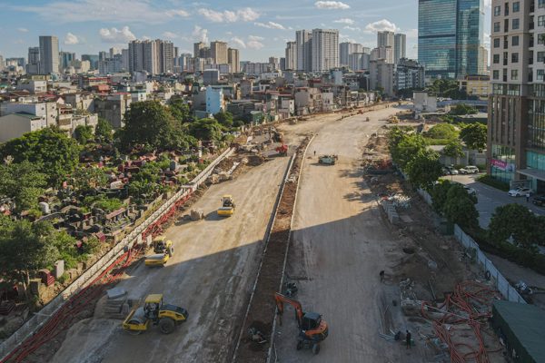 Đường Vành đai 2,5 qua Cầu Giấy tăng tốc, chạy đua để thông xe trước 10/10
