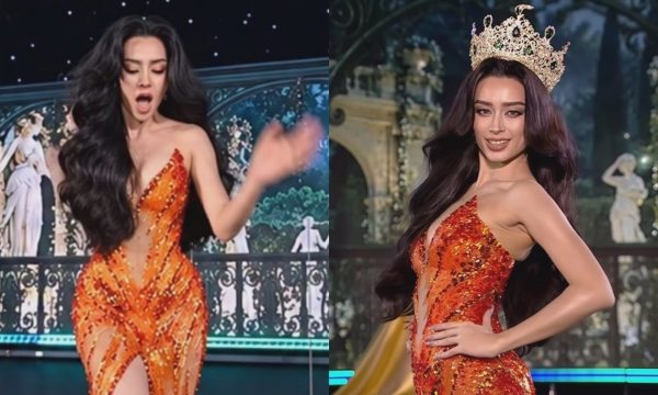 Emoura Phạm suýt ngã trên sân khấu Miss Grand International
