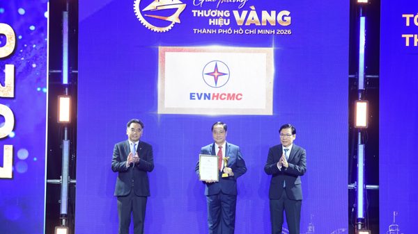 EVNHCMC đạt giải Thương hiệu Vàng Thành phố Hồ Chí Minh