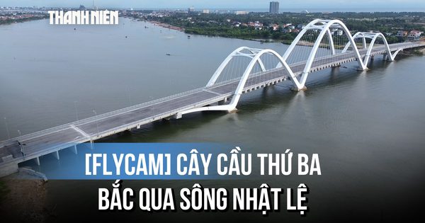 [FLYCAM] Ngắm cầu mái vòm nghìn tỉ bắc qua sông Nhật Lệ tại Quảng Trị