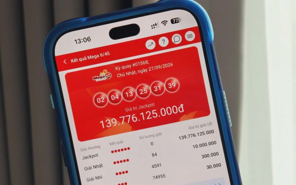 Giải Jackpot xổ số Mega 6/45 của Vietlott có thể tiến sát đỉnh 159 tỉ đồng