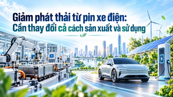 Giảm phát thải từ pin xe điện: Cần thay đổi cả cách sản xuất và sử dụng