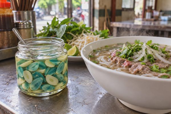 Giấm tỏi chuyển màu xanh vì sao, ăn có gây hại sức khỏe?