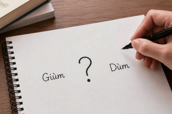 Giùm hay dùm: Từ nào viết đúng chính tả tiếng Việt?
