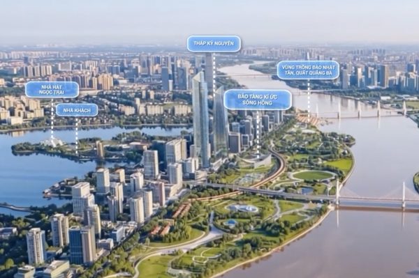 Hà Nội đề xuất xây Tháp Kỷ nguyên 109 tầng trên Trục đại lộ cảnh quan sông Hồng