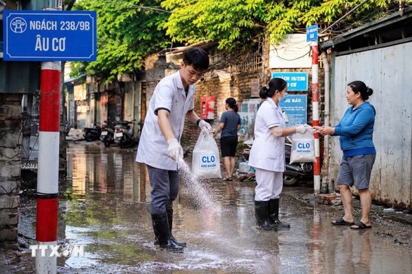 Hà Nội giảm nguy cơ tái diễn tại các điểm úng ngập nặng ven đê