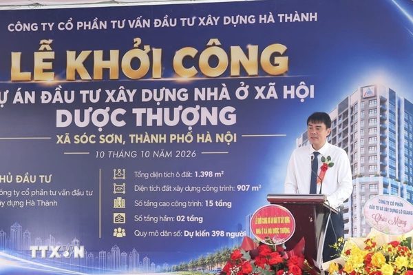 Hà Nội: Khởi công dự án nhà ở xã hội hơn 195 tỷ đồng tại xã Sóc Sơn