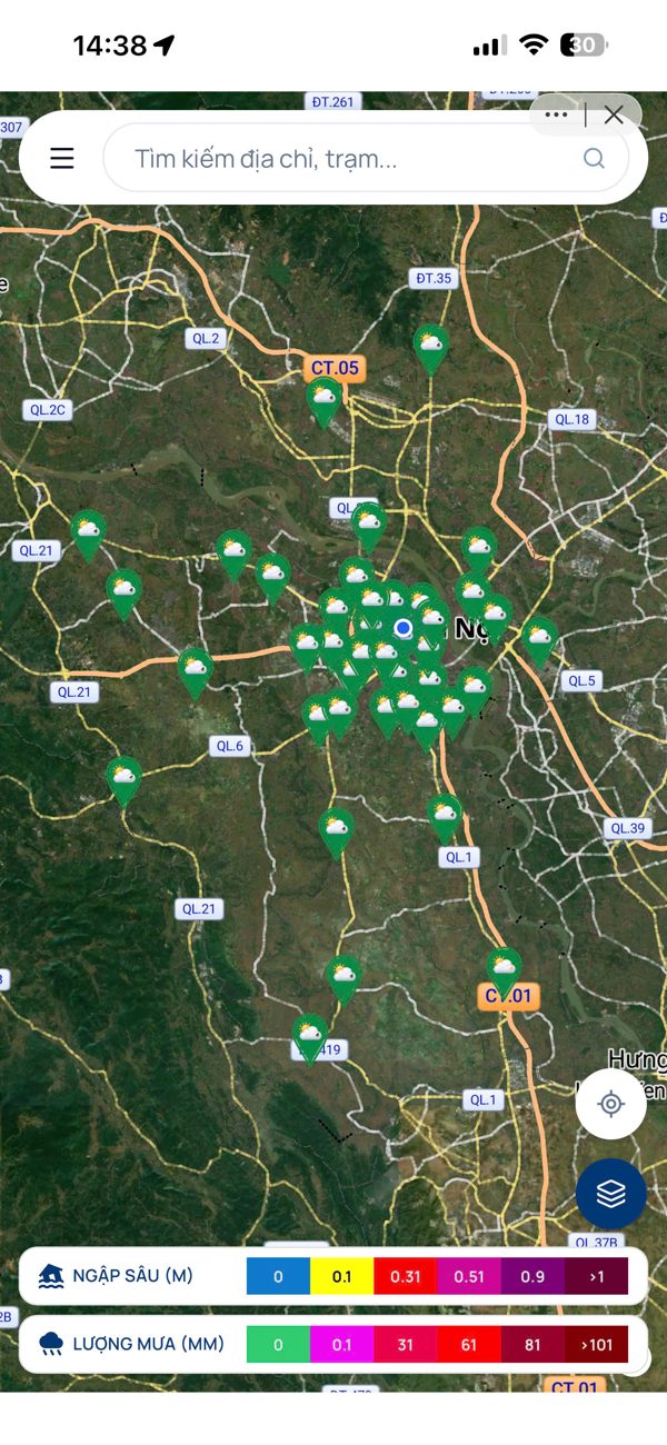 Hà Nội ra mắt app 'Bản đồ mưa ngập', nhận cảnh báo cách tới 100km