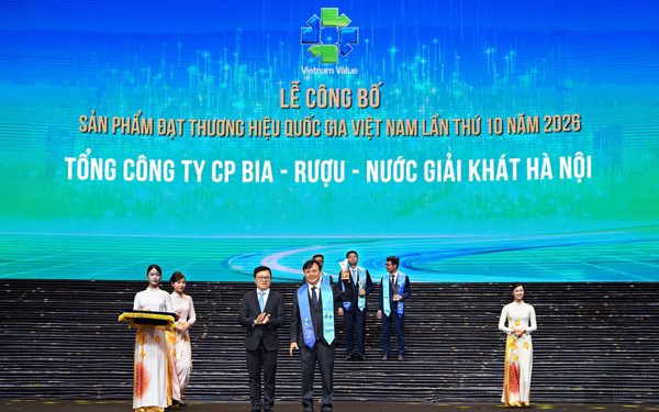 HABECO 8 lần liên tiếp đạt Thương hiệu Quốc gia