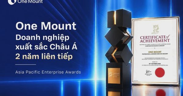 Hai năm liền nhận giải APEA: One Mount khẳng định chiến lược hệ sinh thái số