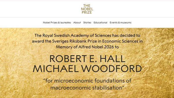 Hai nhà kinh tế học Mỹ nhận Giải thưởng Nobel kinh tế năm 2026