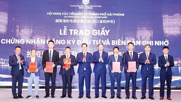 Hải Phòng thu hút gần 380 triệu USD từ các nhà đầu tư Trung Quốc