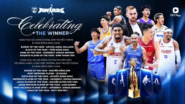 Hanoi Buffaloes giành nhiều giải thưởng nhất tại VBA Awards 2026