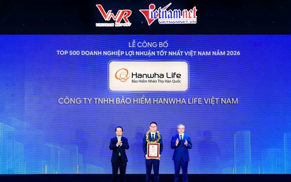 Hanwha Life vào Top 50 Doanh nghiệp lợi nhuận xuất sắc Việt Nam 2026