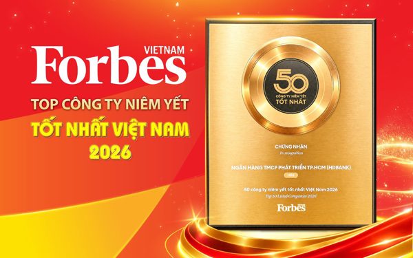 HDBank tiếp tục vào top 50 Forbes Việt Nam trong bước chuyển của thị trường vốn