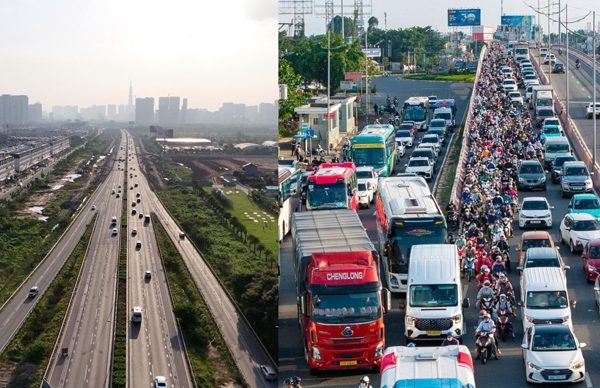 Hình ảnh đối lập ở hai cửa ngõ TPHCM ngày người dân trở lại làm việc
