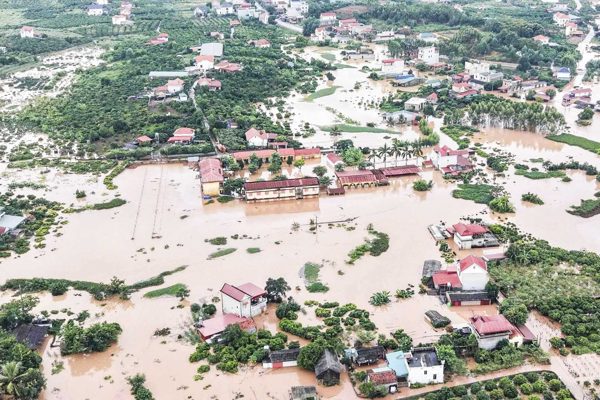 Hình ảnh nhiều nơi ở Bắc Ninh ngập sâu, chia cắt
