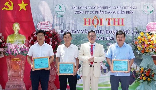 Hỗ trợ công nhân cao su Điện Biên 3 tấn gạo