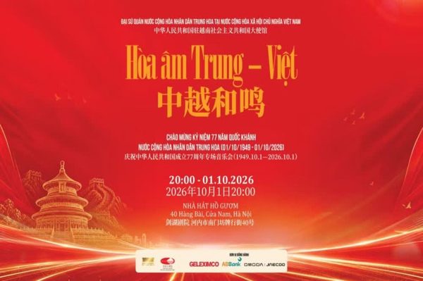 “Hòa âm Trung-Việt” quy tụ nghệ sỹ Việt Nam và Trung Quốc tại Nhà hát Hồ Gươm