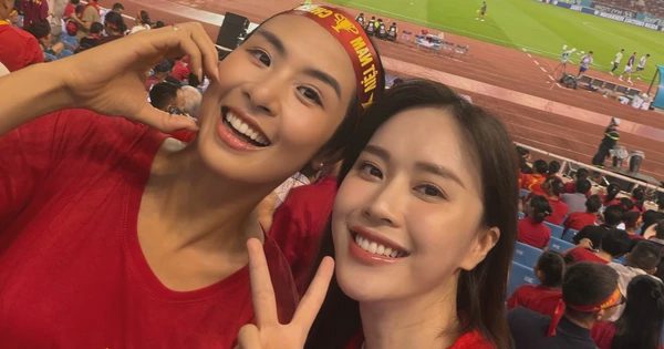 Hoa hậu Ngọc Hân cùng dàn sao Việt vỡ òa mừng tuyển Việt Nam vô địch