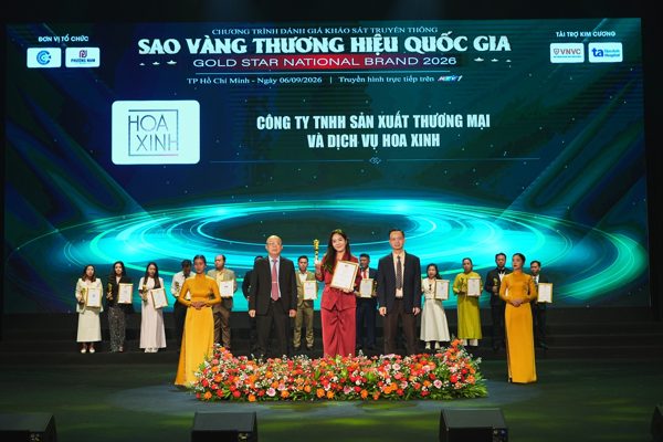 Hoa Xinh được vinh danh Sao Vàng Thương hiệu Quốc gia 2026