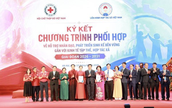 Hội Chữ thập đỏ và Liên minh HTX Việt Nam hợp tác phát triển sinh kế bền vững