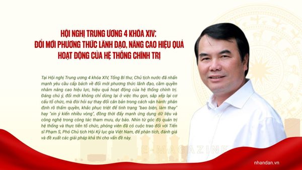 Hội nghị Trung ương 4 khóa XIV: Đổi mới phương thức lãnh đạo, nâng cao hiệu quả hoạt động của hệ thống chính trị