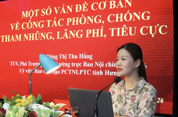 Hưng Yên tập huấn nghiệp vụ phòng, chống tham nhũng cho cán bộ