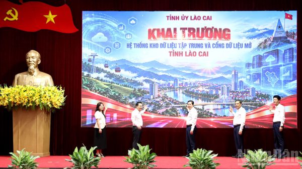 Khai trương Hệ thống kho dữ liệu tập trung, cổng dữ liệu mở tỉnh Lào Cai
