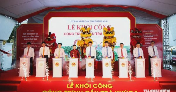 Khởi công cầu Trà Khúc 1 mang hình tượng 'bờ xe nước' gần 2.200 tỉ đồng