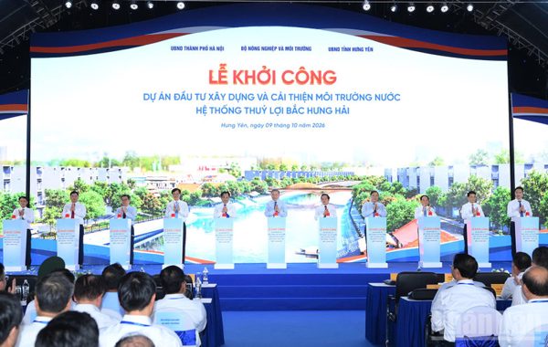 Khởi công dự án đầu tư xây dựng và cải thiện môi trường nước hệ thống thủy lợi Bắc Hưng Hải
