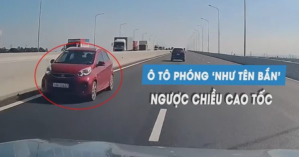 Kinh hoàng ô tô con phóng như 'tên bắn', chạy ngược chiều cao tốc