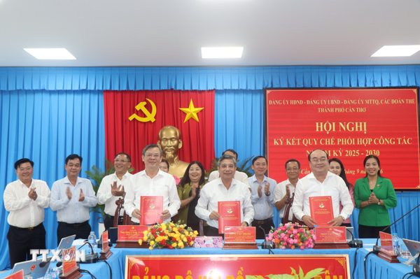 Ký kết Quy chế phối hợp công tác, bảo đảm sự lãnh đạo thống nhất của Đảng