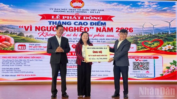 Lâm Đồng: Phát động tháng cao điểm “Vì người nghèo” tại phường Xuân Trường-Đà Lạt