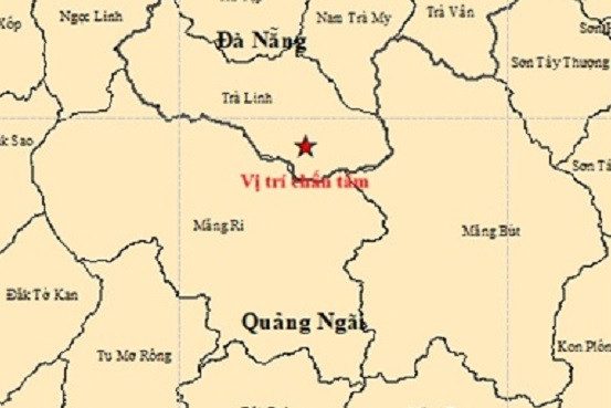 Liên tiếp 4 trận động đất xảy ra ở Đà Nẵng và Quảng Ngãi rạng sáng 21/9